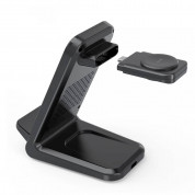 Choetech T608 3-in-1 Wireless Charger 15W - тройна поставка (пад) за безжично зареждане за iPhone, Apple Watch, AirPods и Qi съвместими мобилни устройства (черен) 2