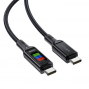Acefast C7-03 Display USB-C to USB-C Cable 100W (120 cm) (black) 2