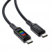 Acefast C7-03 Display USB-C to USB-C Cable 100W - здрав кабел с дисплей и бързо зареждане за устройства с USB-C порт (120 см) (черен) 3