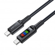 Acefast C7-03 Display USB-C to USB-C Cable 100W - здрав кабел с дисплей и бързо зареждане за устройства с USB-C порт (120 см) (черен) 1