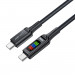 Acefast C7-03 Display USB-C to USB-C Cable 100W - здрав кабел с дисплей и бързо зареждане за устройства с USB-C порт (120 см) (черен) 2