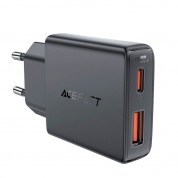 Acefast A69 ​​GaN Fast Wall Charger PD 30W - захранване за ел. мрежа с USB-A и USB-C изходи и технология за бързо зареждане (черен) 3