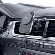 Acefast D18 2-in-1 Car Magnetic Wireless Charger 17.5W - магнитна поставка за радиатора на кола с безжично зареждане за iPhone с MagSafe и Apple Watch (черен)  4