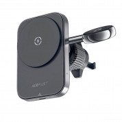 Acefast D18 2-in-1 Car Magnetic Wireless Charger 17.5W - магнитна поставка за радиатора на кола с безжично зареждане за iPhone с MagSafe и Apple Watch (черен)  3