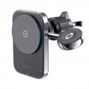 Acefast D18 2-in-1 Car Magnetic Wireless Charger 17.5W - магнитна поставка за радиатора на кола с безжично зареждане за iPhone с MagSafe и Apple Watch (черен) 