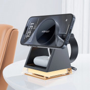 Acefast 3in1 Desktop Magnetic Wireless Charging Station 20.5W - тройна поставка (пад) за безжично зареждане за iPhone с Magsafe, Apple Watch, AirPods Pro и Qi съвместими устройства (черен) 7