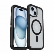 Otterbox Defender XT Case - хибриден удароустойчив кейс с MagSafe за iPhone 15, iPhone 14, iPhone 13 (черен-прозрачен)