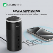 AmazingThing Explorer Pro Mag 4-in-1 Charging Stand With Bluetooth Speaker - безжичен спийкър с двойна поставка (пад) за безжично зареждане за iPhone с Magsafe и AirPods (черен) 3