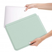 AmazingThing Matte Pro Mag Laptop Sleeve with Pocket 14 - кожен калъф за MacBook Air 13, MacBook Pro 13, MacBook Pro 14 и лаптопи до 14 инча (зелен) 7