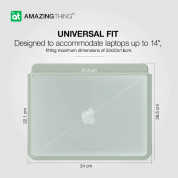 AmazingThing Matte Pro Mag Laptop Sleeve with Pocket 14 (green) 5