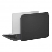 AmazingThing Matte Pro Mag Laptop Sleeve with Stand 14 - кожен калъф с поставка за MacBook Air 13, MacBook Pro 13, MacBook Pro 14 и лаптопи до 14 инча (черен)