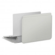 AmazingThing Matte Pro Mag Laptop Sleeve with Stand 14 - кожен калъф с поставка за MacBook Air 13, MacBook Pro 13, MacBook Pro 14 и лаптопи до 14 инча (сив)