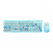 MOFII Honey Plus Wireless Keyboard and Mouse Set 2.4 GHz- комплект безжични клавиатура и мишка (син)