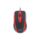 Havit MS753 Wired USB Mouse - ергономична жична мишка (за Mac и PC) (черен-червен)