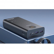 Romoss PEA30 Digital Display Power Bank 30W 30000 mAh - външна батерия с два USB-A и един USB-C изходи и технология за бързо зареждане (черен) 5