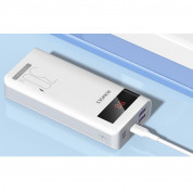 Romoss Sense6PS Pro Power Bank 30W 20000 mAh - външна батерия с два USB-A и един USB-C изходи и технология за бързо зареждане (бял) 6