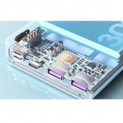 Romoss SW20S Pro Digital Display Power Bank 30W 20000 mAh - външна батерия с два USB-A и един USB-C изходи и технология за бързо зареждане (бял) 5