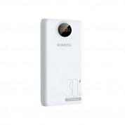 Romoss SW20S Pro Digital Display Power Bank 30W 20000 mAh - външна батерия с два USB-A и един USB-C изходи и технология за бързо зареждане (бял) 1