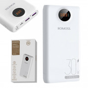 Romoss SW20S Pro Digital Display Power Bank 30W 20000 mAh - външна батерия с два USB-A и един USB-C изходи и технология за бързо зареждане (бял) 7
