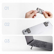 Baseus Slim Laptop Kickstand Pack (LUZC000013) - преносими алуминиеви поставки за MacBook и лаптопи (тъмносив) 9