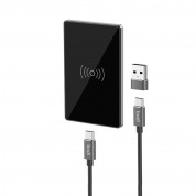 Budi Mini Fast Wireless Charger 15W - поставка (пад) за безжично зареждане на Qi съвместими мобилни устройства (черен)