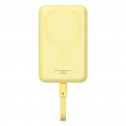 Baseus Magnetic Mini Wireless Charging Power Bank 10000 mAh 30W (P1002210BY23-00) - преносима външна батерия с USB-C порт и безжично зареждане с MagSafe (жълт)  1