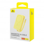 Baseus Magnetic Mini Wireless Charging Power Bank 10000 mAh 30W (P1002210BY23-00) - преносима външна батерия с USB-C порт и безжично зареждане с MagSafe (жълт)  9