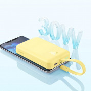Baseus Magnetic Mini Wireless Charging Power Bank 10000 mAh 30W (P1002210BY23-00) - преносима външна батерия с USB-C порт и безжично зареждане с MagSafe (жълт)  5