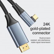 Joyroom Angled 4K 60Hz USB-C to HDMI Cable - кабел с поддръжка на 4K за свързване от USB-C към HDMI (200 см) (тъмносив) 4