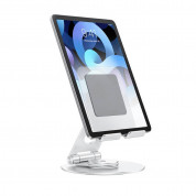 Omoton Т6 Desk Folding Tablet Stand - преносима алуминиева сгъваема поставка за таблети до 12.9 инча (сребрист) 1