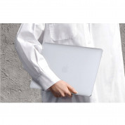 Lention Matte Protective Case - предпазен кейс за MacBook Air 15 M3 (2024), MacBook Air 15 M2 (2023) (бял-мат) 2