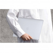 Lention Matte Protective Case - предпазен кейс за MacBook Air 13 M3 (2024), MacBook Air 13 M2 (2023) (бял-мат) 1