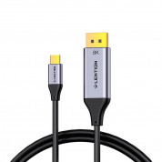 Lention CU808D USB-C to DisplayPort Cable 8K - кабел с поддръжка на 8K за свързване от USB-C към DisplayPort (170 см) (тъмносив)