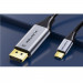 Lention CU808D USB-C to DisplayPort Cable 8K - кабел с поддръжка на 8K за свързване от USB-C към DisplayPort (170 см) (тъмносив) 2