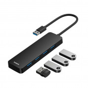 Baseus UltraJoy 4in1 USB-A 4-port Hub (B0005280B111-04) - 4-портов USB-A хъб за компютри и лаптопи (черен)  3