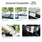 4smarts Car Holder Magnet Flex - магнитна поставка за таблото или стъклото на кола за iPhone с MagSafe (черен) 5