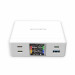 4smarts Desk Charger GaN DIY MODE 130W - захранване за ел. мрежа за лаптопи, смартфони и таблети с 1xUSB-A и 3xUSB-C изходи с технология за бързо зареждане (бял) 4