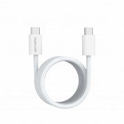 4smarts USB-C to USB-C RollUp Magnetic Cable 100W - здрав кабел с вграден магнитен органайзер за устройства с USB-C порт (150 см) (бял) 4