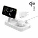 4smarts Qi2 Charging Station Trident - двойна поставка (пад) за безжично зареждане за iPhone с MagSafe, Apple Watch, AirPods Pro и Qi съвместими мобилни устройства (бял) 1