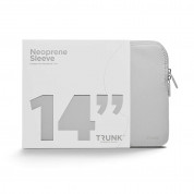 Trunk Neoprene Laptop Sleeve - удароустойчив неопренов калъф за MacBook Pro 14 M1 (2021), MacBook Pro 14 M2 (2023) (сребрист)