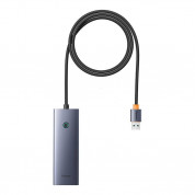 Baseus UltraJoy 4in1 USB-A 4-port Hub (B0005280B811-05) - 4-портов USB-A хъб за компютри и лаптопи (тъмносив) 
