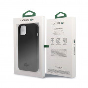 Lacoste Liquid Silicone Glossy Printing Logo Case - дизайнерски силиконов калъф за iPhone 13 mini (черен)  5