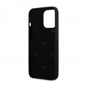Lacoste Liquid Silicone Glossy Printing Logo Case - дизайнерски силиконов калъф за iPhone 13 mini (черен)  4
