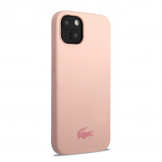 Lacoste Liquid Silicone Glossy Printing Logo Case for iPhone 13 (pink)  2