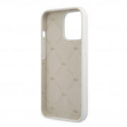 Lacoste Liquid Silicone Glossy Allover Pattern Case - дизайнерски силиконов калъф за iPhone 13 Pro (бял)  4