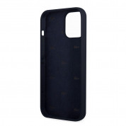 Lacoste Liquid Silicone Glossy Printing Logo Case - дизайнерски силиконов калъф за iPhone 13 Pro (тъмносин)  4