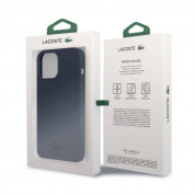 Lacoste Liquid Silicone Glossy Printing Logo Case - дизайнерски силиконов калъф за iPhone 13 Pro (тъмносин)  5