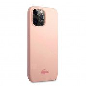 Lacoste Liquid Silicone Glossy Printing Logo Case for iPhone 13 Pro (pink)  2