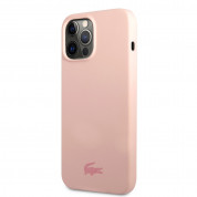Lacoste Liquid Silicone Glossy Printing Logo Case for iPhone 13 Pro Max (pink) 