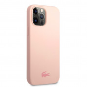 Lacoste Liquid Silicone Glossy Printing Logo Case for iPhone 13 Pro Max (pink)  2